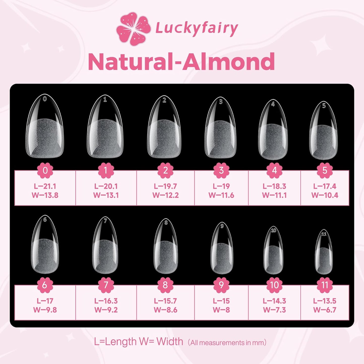 Almond Nail Tips: 240pcs Pointed Almond Soft Gel Nail Tips, Pre-shape Short Nails, Half Matte Full Cover Clear Acrylic Fake Press On Nails for Nail Extension Home Nail Art 12 Sizes Gelly Tips-BrightBean Baby