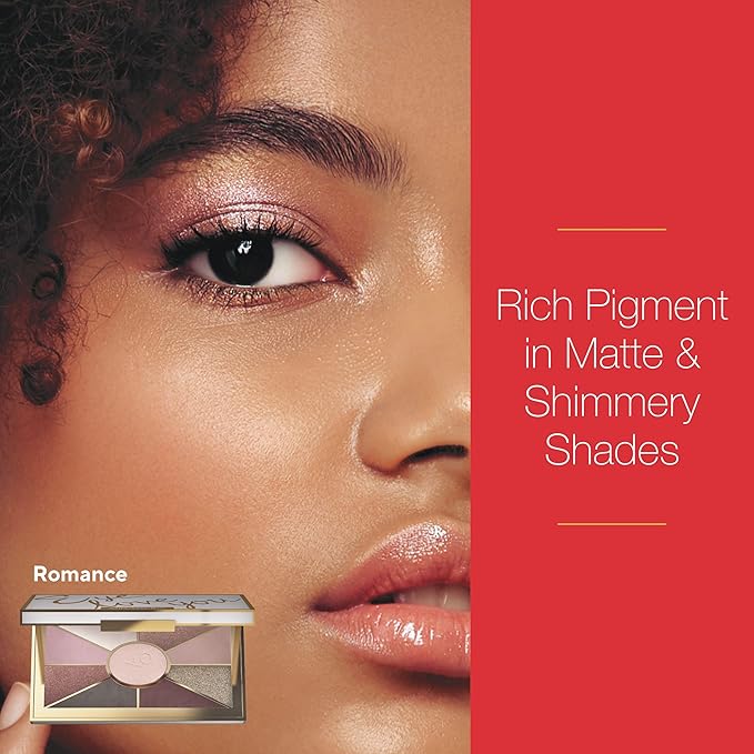 Mirabella Eye Love You Neutral Shimmer Eyeshadow Palette - Makeup Palette w/Ultra Pigmented Pressed Powders, Creamy Matte & Shimmer Pink Eyeshadow Shades - Romance-BrightBean Baby