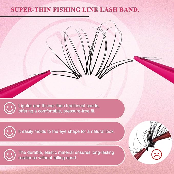 Lash Clusters Kit - Wispy Natural & Manga Spiky Lash Cluster Invisible band 8-16mm Eyelash Clusters Kit D Curl Lash Extension Kit WideSpan with Bond and Seal DIY at Home-BrightBean Baby