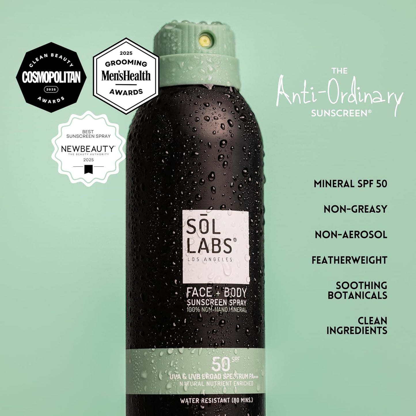 Mineral Sunscreen Spray SPF 50 – Reef Safe Sunscreen Spray, Lightweight Zinc Oxide, Water-Resistant – Korean Skincare, Face & Body Sun Protection-BrightBean Baby