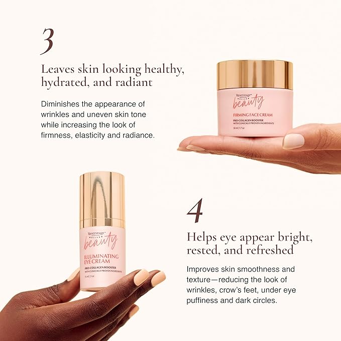 Reserveage Collagen Boosting Skincare Bundle - Includes Age-Defying Face Cream, Eye Cream, Hand & Foot Cream & Neck Cream for Women-BrightBean Baby