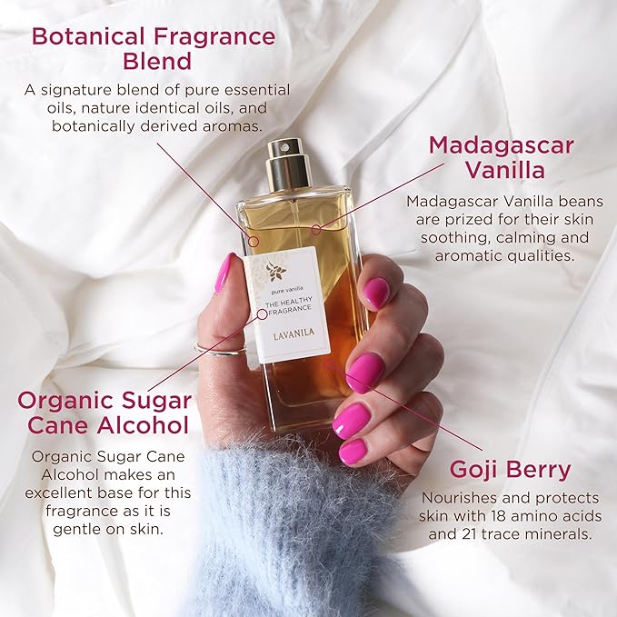 Lavanila Pure Vanilla Perfume for Women, 1.7 Fl Oz - Pure Madagascar Vanilla & Creamy Tonka Bean Fragrance, Clean and Natural Eau de Parfum Made In USA-BrightBean Baby