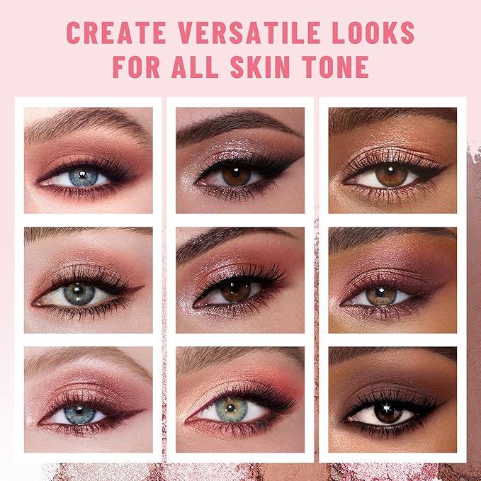 6 Colors Mini Naked Eyeshadow Makeup Palette Blush-colored Neutral Tone Eye Shadow Matte & Shimmer Nude Make Up Pallet with Mirror Blendable Highly Pigmented Travel Size Gift Kit 03-BrightBean Baby