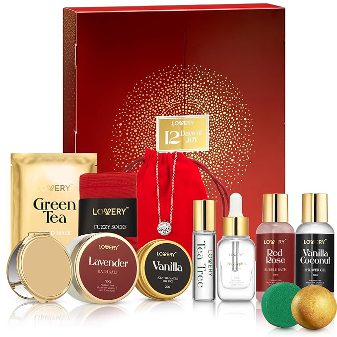 Birthday Gifts for Her, 12 Day Beauty Surprises, Wedding Gifts for Adults, Birthday Gifts for Women & Men, Anniversary Ideas, Beauty & Spa - Bath & Body Care Gift Set-BrightBean Baby
