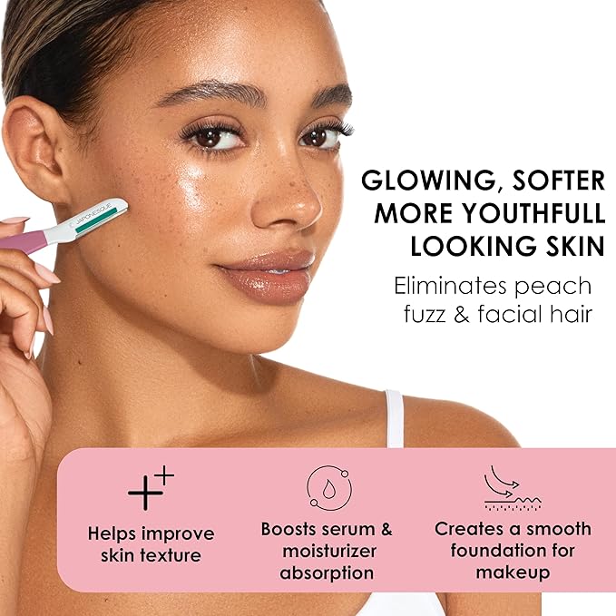 JAPONESQUE Dermaplaner with Soothing Aloe Comfort Strip - Skin Tool with Ultra Precision Blade for Facial Hair Removal and Exfoliation, 3pk.-BrightBean Baby