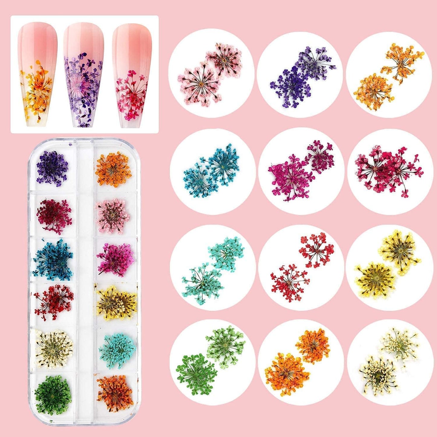 Makartt Nail Decoration Set, 4 Boxes Glitter Sequins & Rhinestones for Spring, Summer, Nail Art, DIY Nail Decoration Accessories Kit-BrightBean Baby