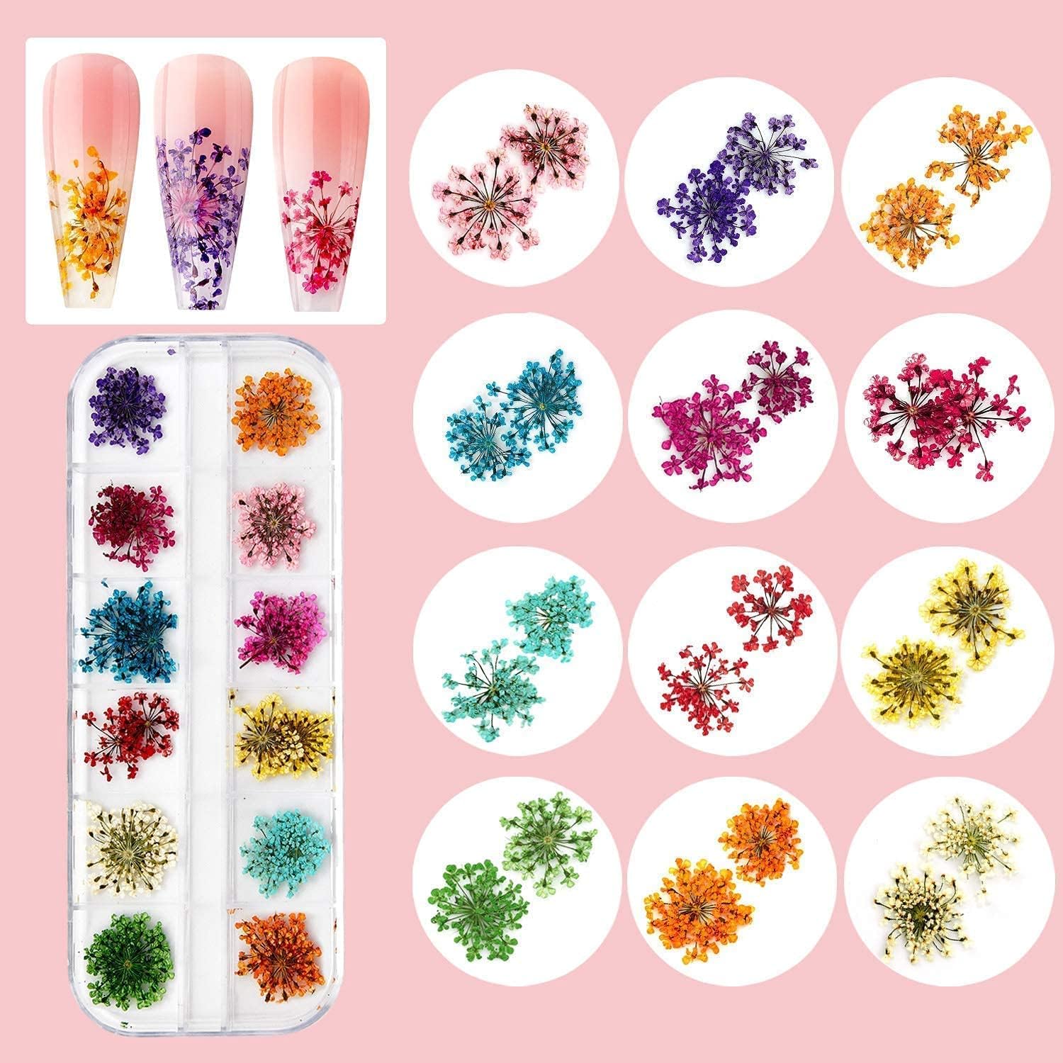 Makartt Nail Decoration Set, 4 Boxes Glitter Sequins & Rhinestones for Spring, Summer, Nail Art, DIY Nail Decoration Accessories Kit-BrightBean Baby