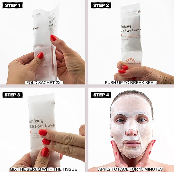 Transparent Pore Reducing Mask AHA pH5.5 Dermal Shop-BrightBean Baby