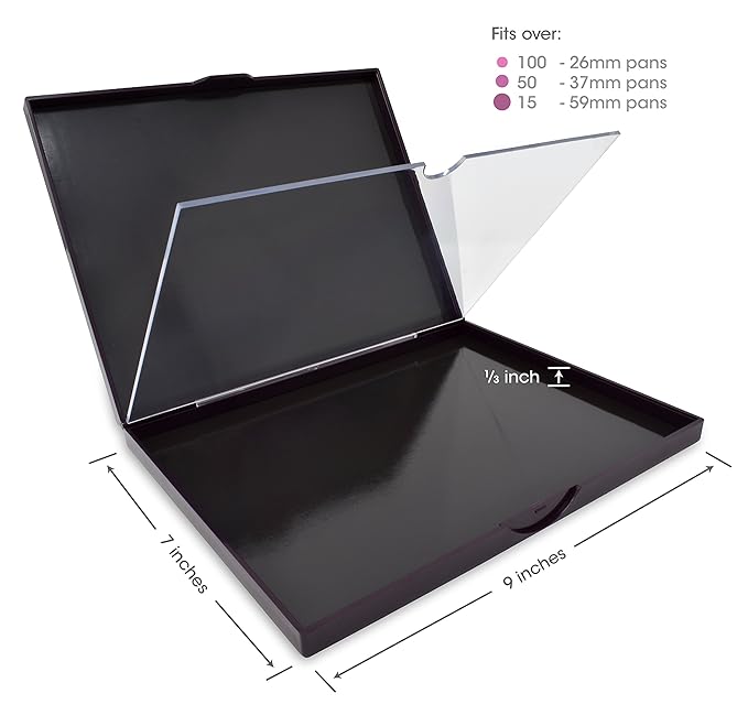 The Adept Palette in Praetorian Purple - Double Sided Magnetic Empty Palette with Divider, Holds Over 100 Standard Round Eyeshadow Pans, Hardshell Case-BrightBean Baby