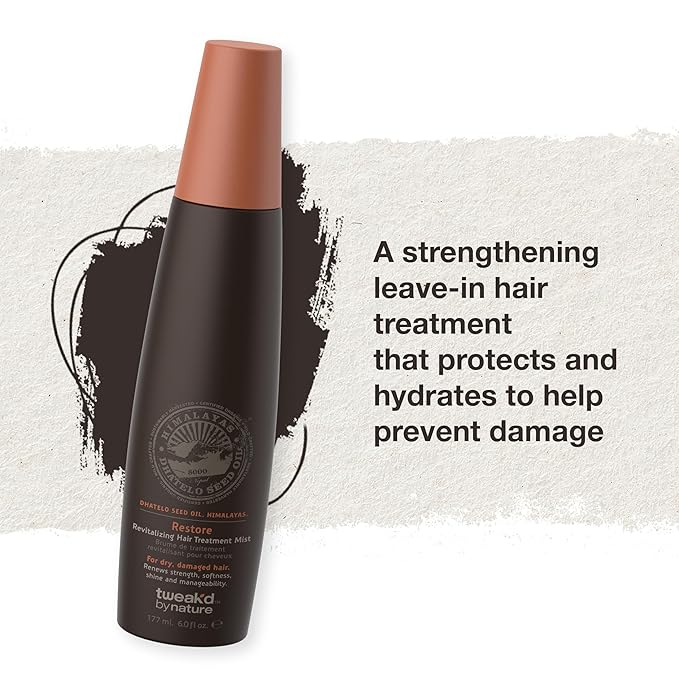 Tweak’d by Nature - Restore Revitalizing Hair Treatment Mist, Strengthens and Protects Hair for Soft Feel and Healthy Shine, Cruelty Free (6 ounces)-BrightBean Baby