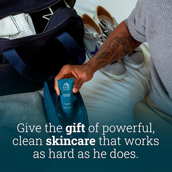 Oars + Alps Ultimate Oarsman Skin Care Kit for Men, Includes Face Wash, Eye Roller, Deodorant, Lip Balm, Moisturizer, and Travel Bag, TSA Friendly, 5 Items Total-BrightBean Baby