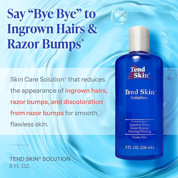 Tend Skin Razor Bump, Ingrown Hair Solution for Unsightly Razor Bumps, Ingrown Hair and Razor Burns, Post Shaving and Waxing Toner for Men and Women, Made in USA, 8 Oz-BrightBean Baby