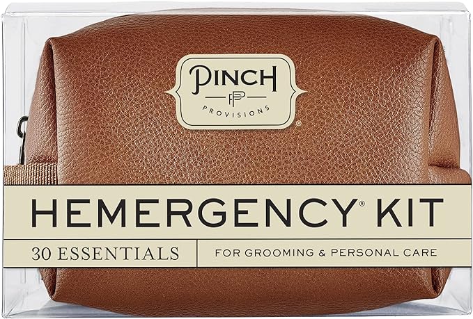 Pinch Provisions Hemergency Kit for Men, includes 30 Style & Grooming Essentials, Gift & Accessory for Grooms, Best Man, Personal Care, Travel or Cars-BrightBean Baby