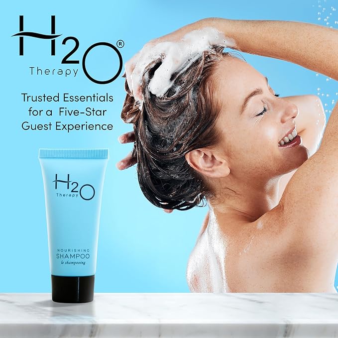 H2O Therapy Shampoo, Travel Size Hotel Hospitality, 0.85 oz (Case of 300)-BrightBean Baby