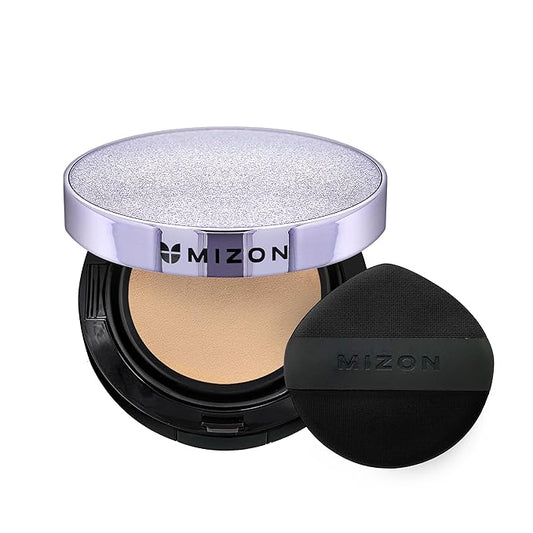 MIZON Vegan Collagen Cushion (15g/ 0.52 oz x 2 ea) Healthy and glowing look, Medium coverage compact with SPF38 PA++ Protection, Skincare and makeup INCLUDES REFILL (#21 Light Beige)-BrightBean Baby