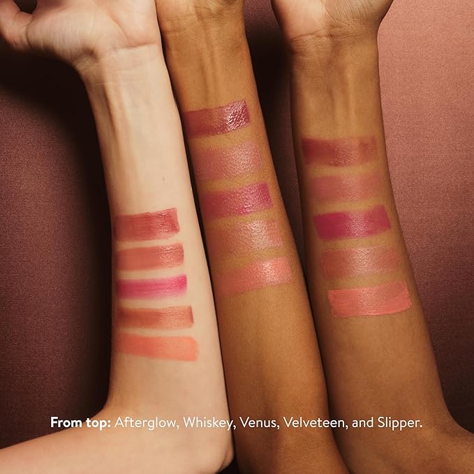 goop Beauty Cream Blush | Sheer Pop of Color for Lips & Cheeks | Vitamin C, Vitamin E, & Safflower Oil | Natural Makeup for Glowing Skin | Paraben & Silicone Free | 0.5 oz | Slipper - Creamy Peach-BrightBean Baby