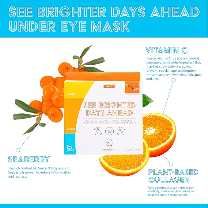 3 Pack Under Eye Mask See Brighter Days Ahead Eye Masks for Dark Circles Brightening & Hydrating Eye Patches-BrightBean Baby