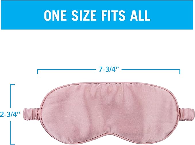 in Flight Mind Mulberry Silk Sleep Mask, Eye Mask for Sleeping with Elastic Headband, Super Soft Sleeping Mask,Comfortable Silk Eye Sleep Mask, Sleep Eye Mask for Night Sleeping, Travel, Nap(Pink)-BrightBean Baby