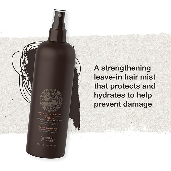 Tweak’d by Nature - Restore Revitalizing Hair Treatment Mist, Strengthens and Protects Hair for Soft Feel and Healthy Shine, Cruelty Free (16 ounces)-BrightBean Baby