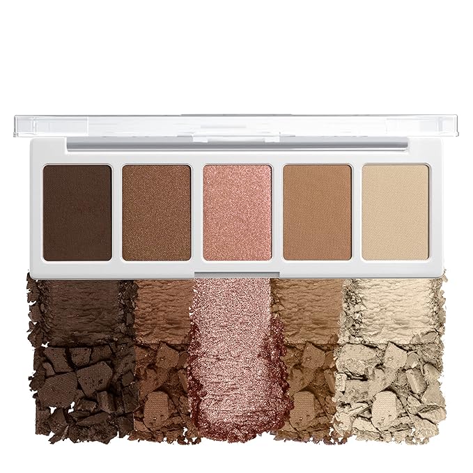 wet n wild Color Icon Eyeshadow Makeup 5 Pan Palette, Matte, Shimmer, Metallic, Long Wearing, Rich Buttery Pigment, Cruelty Free - Walking On Eggshells-BrightBean Baby