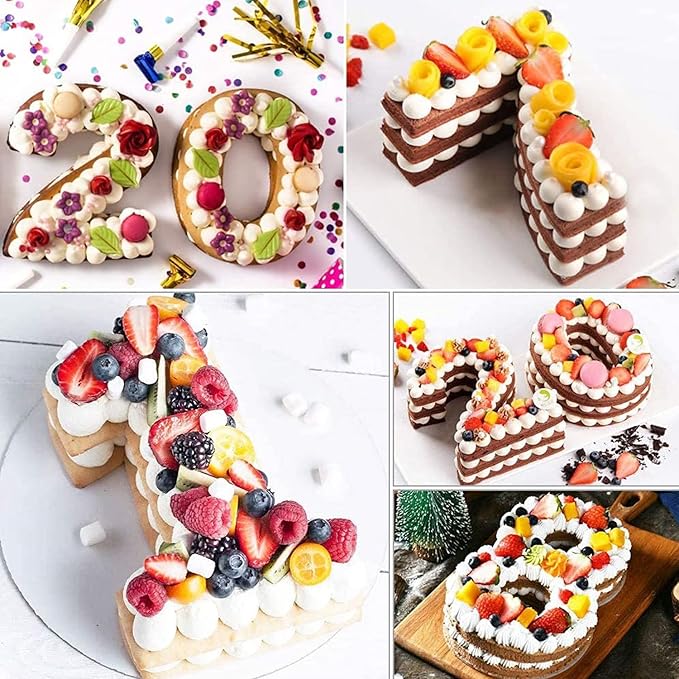 Ducodocu Large Silicone Number Cake Mould 3D Novelty Cake Pan DIY Baking Mold for Birthday Anniversary Number of 7