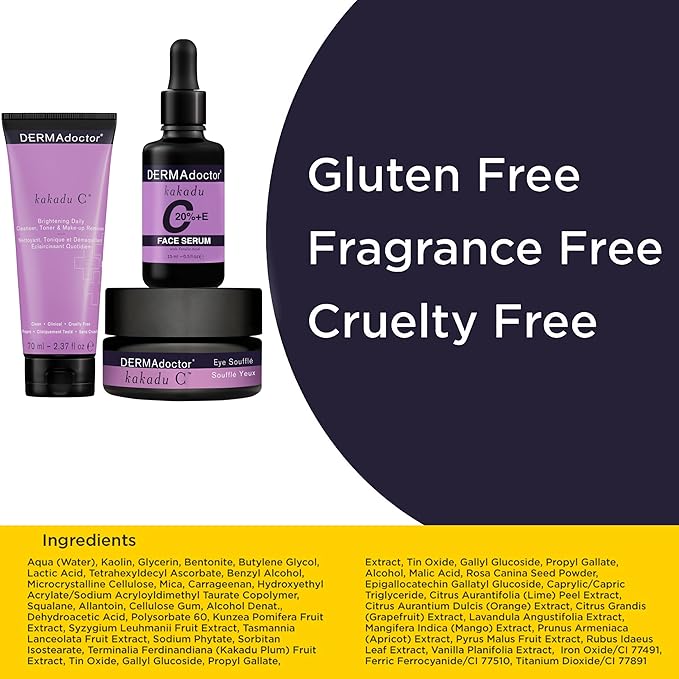 DERMAdoctor Kakadu C Vitamin C Brightening Kit, 3 piece kit-BrightBean Baby