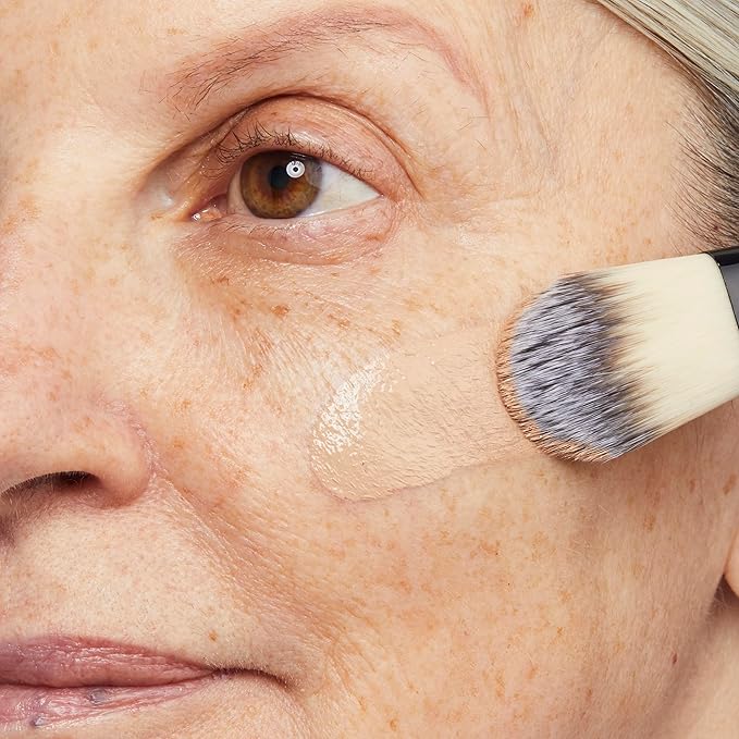 No7 Protect & Perfect Advanced All in One Foundation - Warm Beige - Age Defying Foundation Makeup with SPF 50 for Women - Makeup Base Cream Helps to Reduces Redness & Blurs Visible Pores (30ml)-BrightBean Baby