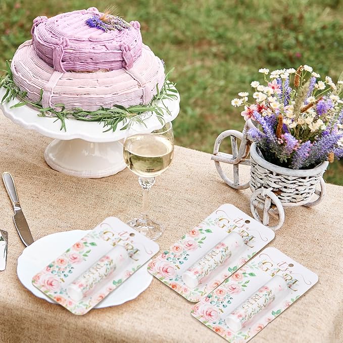 30 Sets Baby Shower Lip Balm Bulk Baby Shower Favors Pink Floral Gender Reveal Small Lip Balm wedding Thank You Gifts Honey Moisturizing Lip Balm Favors for Guest Coworkers Women Men-BrightBean Baby