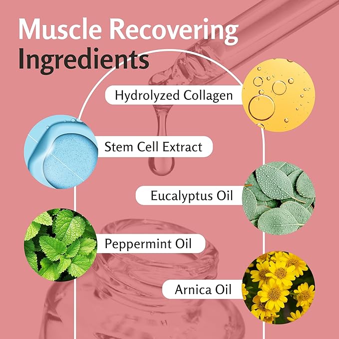 M3 Naturals Arnica Sore Muscle Massage Oil with Collagen, Stem Cells, and Menthol, Anti-Cellulite Therapy for Full Body, Fast-Absorbing Multipurpose Treatment-BrightBean Baby