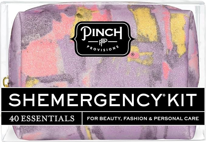 Pinch Provisions Shemergency Kit for Her, 40 Emergency Essential Items, Compact, Multi-Functional Pouch, Gift for Women, Birthday, Bachelorette Parties, and More!-BrightBean Baby