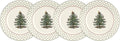 Spode Christmas Tree Polka Dot Dessert Plate (Set of 4) - Festive 8-Inch Stoneware Plates for Holiday Entertaining, Appetizers, Snacks - Microwave, Dishwasher, Freezer Safe Party Appetizer Dishes
