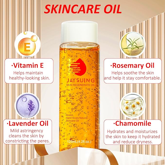 Stretch Mark Cream Stretch Mark Oil for Pregnancy, Stretch Mark Removal Belly Butter for Pregnant Women To Prevent And Repair Maternity Stretch Marks Scar Cream 2.82 Oz Skincare Body Oil 4.2 Fl.oz-BrightBean Baby