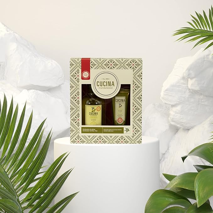 Fruits & Passion Cucina Coriander and Olive Tree Hand Care Duo-BrightBean Baby