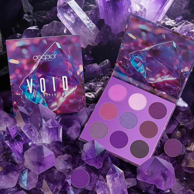 docolor Eyeshadow 9 Colors Purple Eyeshadow Palette High Pigmented Blendable Matte & Glitter Shimmer Finishes, Long Lasting Mauve Eye Makeup for Christmas Party Music Festivals-BrightBean Baby