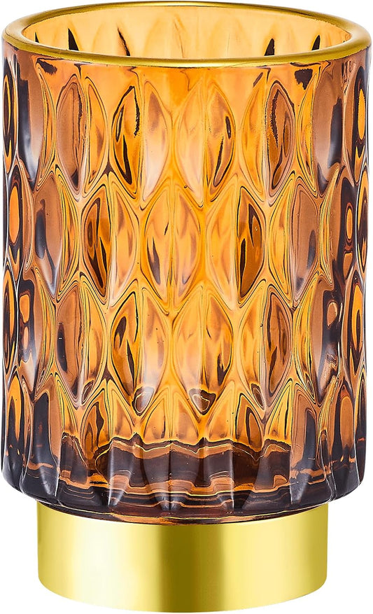 Makeup Brush Holder Organizer,Toothbrush Holders,Desk Pen Pencil Holder,Multifunctional Vintage Glass Brush Cup（A39-5-US）-BrightBean Baby