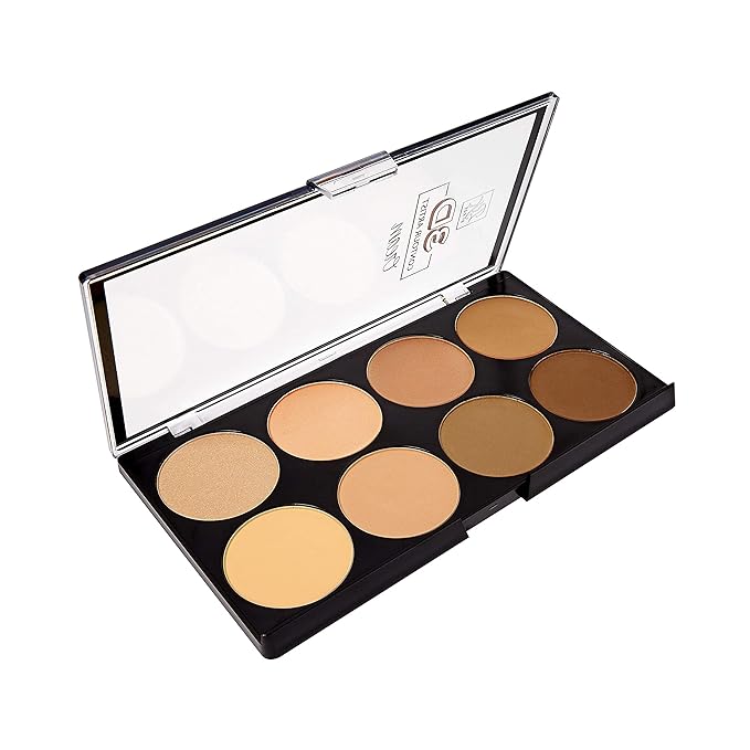 Ruby Kisses 3D Powder Contour Palette Medium Dark Define your cheekbones, perfect your nose, and sculpt your jawline-BrightBean Baby