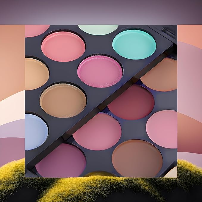 Ladies vegan girl makeup kits all in one box set cosmetic Eye shadow Palette matte gift makeup kit full blush makeup set (Multi Colored)-BrightBean Baby