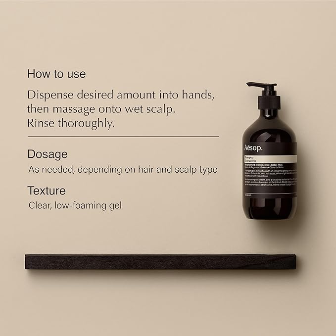 Aesop Shampoo | Soften Hair, Restore Shine | Bergamot Rind, Frankincense, Cedar Atlas | 16.9 oz / 500mL-BrightBean Baby