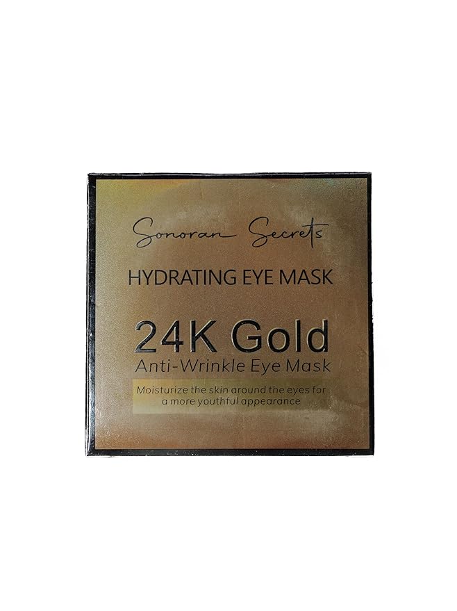 Golden 24K Radiant Under Eye Gel Mask (30 Pairs) Rejuvenating, Hydrating, Moisturizing Therapy for Under Eye Wrinkles, Dark Circles, Puffy Eyes, Refreshing, Revitalizing, Travel-BrightBean Baby