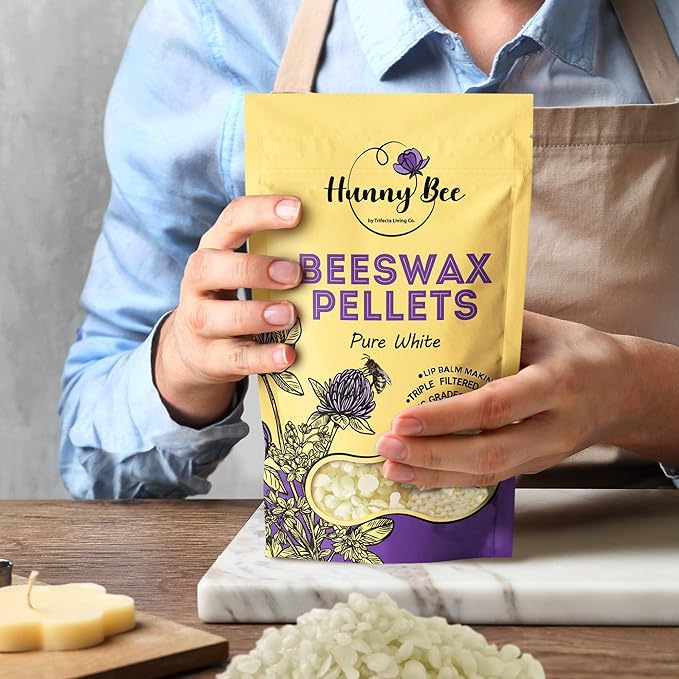 Trifecta Living Co.'s Beeswax Pellets - 100% Pure Bees Wax Perfect for DIY Candles, Skincare, and More! Discover The Creative Possibilities with Our Versatile, Pure Beeswax Pellets!-BrightBean Baby