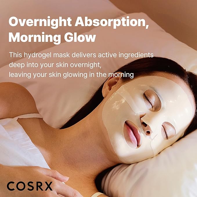 COSRX The Alpha-Arbutin Discoloration Care Hydrogel Face Masks Skincare 3 EA, Collagen Face Mask, Travel Essentials, Overnight Face Mask, Korean SkinCare-BrightBean Baby