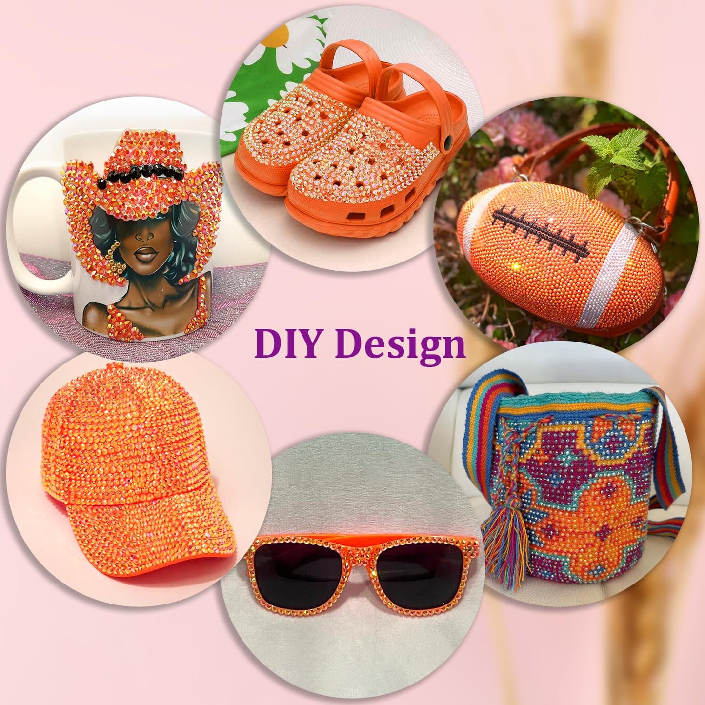 25000Pcs Resin Rhinestones with Tweezers for Crafting, Orange AB 2-6mm Mixed Sizes Bedazzling Crystal with 3Pcs 10ml B7000 Jewelry Glue for DIY Crafts Clothing Tumblers Shoes Fabric Nail Art-BrightBean Baby