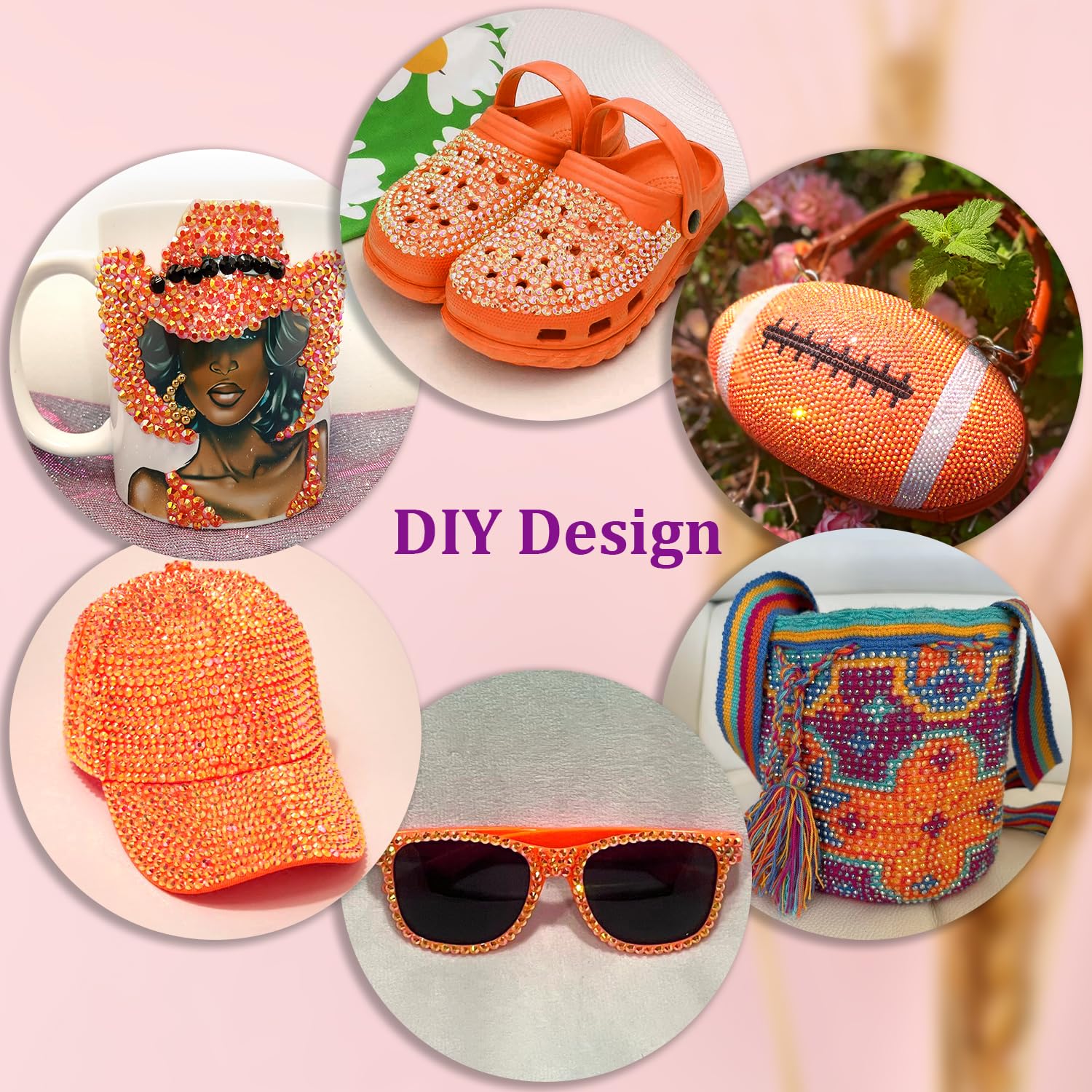 25000Pcs Resin Rhinestones with Tweezers for Crafting, Orange AB 2-6mm Mixed Sizes Bedazzling Crystal with 3Pcs 10ml B7000 Jewelry Glue for DIY Crafts Clothing Tumblers Shoes Fabric Nail Art-BrightBean Baby