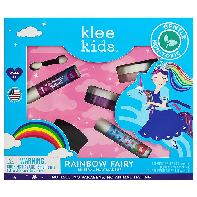 Luna Star Klee Kids Play Makeup Kit. Gentle and Non-Toxic. Kid-Friendly. Made in USA. (Rainbow Fairy)-BrightBean Baby