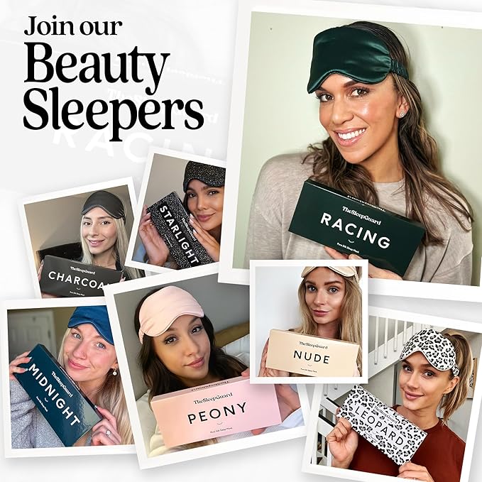 Pure Silk Sleep Mask [100% 6A Mulberry Silk, 22 Momme] Light Blocking Travel Essentials. Eye Masks for Sleeping. Black Oeko-Tex Blindfold. Eye Covers for Men & Women-BrightBean Baby