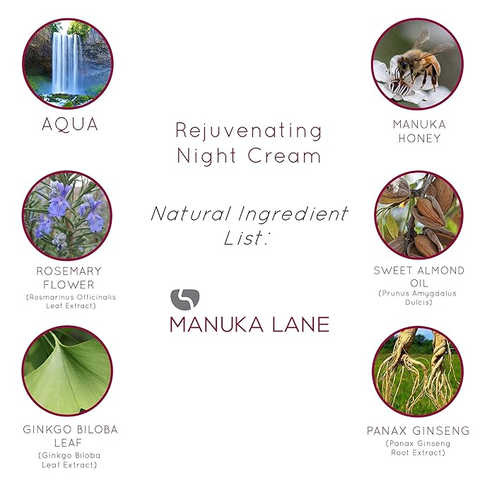 Manuka Lane Night Cream with Retinol, Manuka Honey, and Peptides Real Glowing Results for Youthful, Healthy Skin-BrightBean Baby