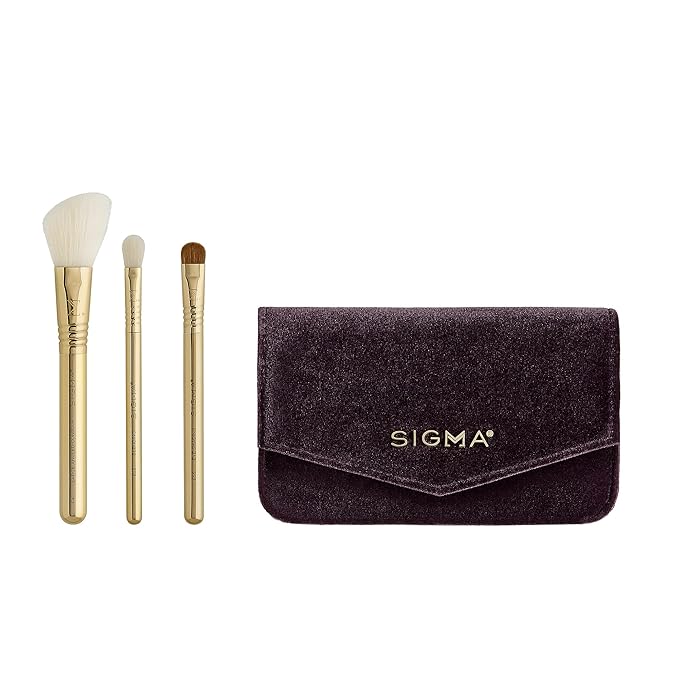 Sigma Beauty Beauty Elite Essential Trio Brush-BrightBean Baby
