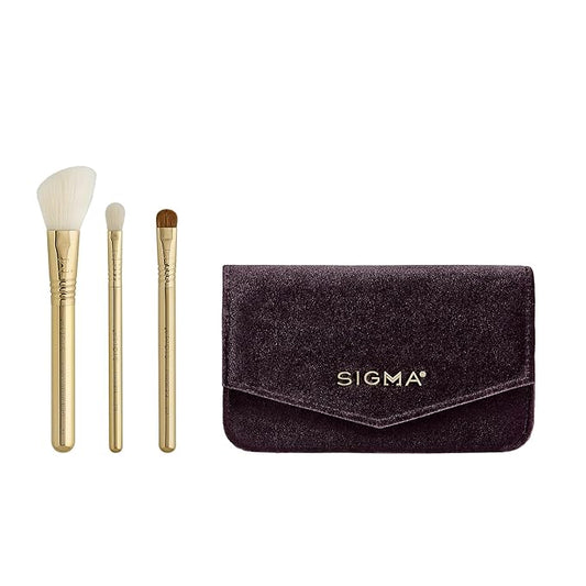 Sigma Beauty Beauty Elite Essential Trio Brush-BrightBean Baby