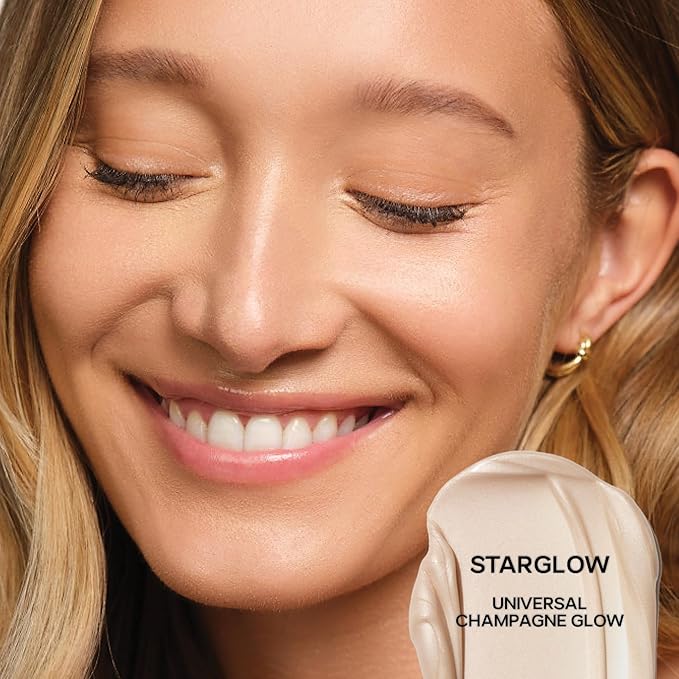 Saie Glowy Super Gel - Hydrating Makeup Primer and Illuminating Glow Serum Enriched with Vitamin C and Squalane Oil - All-Over Liquid Highlighter Makeup for Instant Glass Skin - Starglow (1 oz)-BrightBean Baby