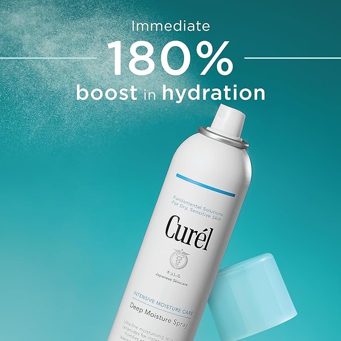 Curel Japanese Skin Care Deep Moisture Spray, Spray on Moisturizer for Dry Skin, Face Hydrating spray with Ceramides, 5 Oz-BrightBean Baby